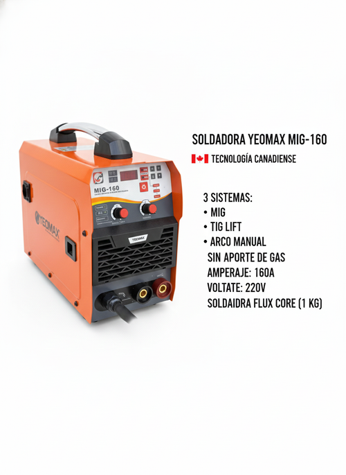 Soldadora Yeomax MIG-160 - Tecnología Canadiense